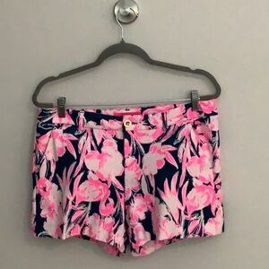 Floral Pink and Blue Women's Shorts
